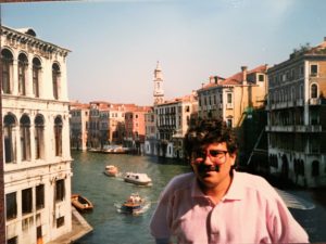 John, the Grand Canal, Venice 1988